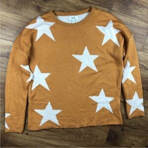 Myra Bag Orange White Star Print Sweater *Read